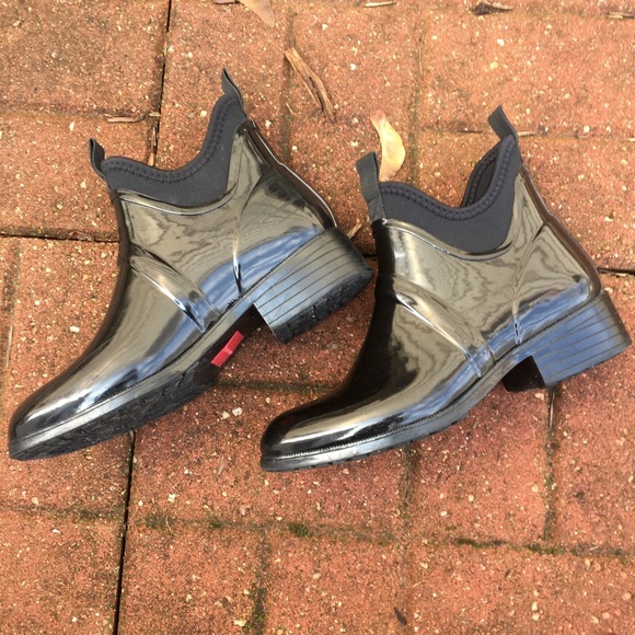 Nine West Shoes Nine West Devin Shiny Black Rainboots